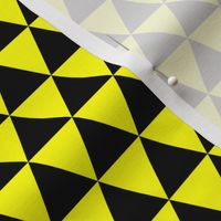 One Inch Black and Yellow Triangles