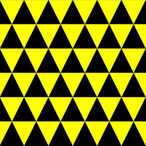 One Inch Black and Yellow Triangles