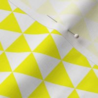 One Inch Yellow and White Triangles