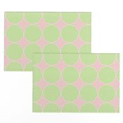 Lime Octagons on pink