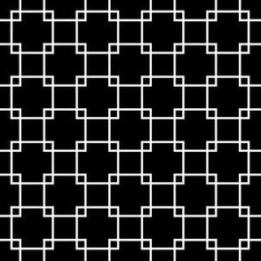 White Overlapping Squares on Black