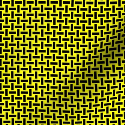 Black Basketweave on Yellow