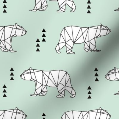 geometric bear // mint