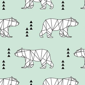 geometric bear // mint