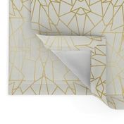 Geometric Angles Gold Cream Ivory Wallpaper