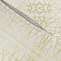 Geometric Angles Gold Cream Ivory Wallpaper