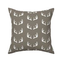 antlers on brown // rustic woods collection