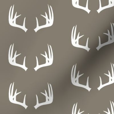 antlers on brown // rustic woods collection