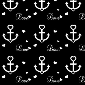 Love Anchor ~ Black & White