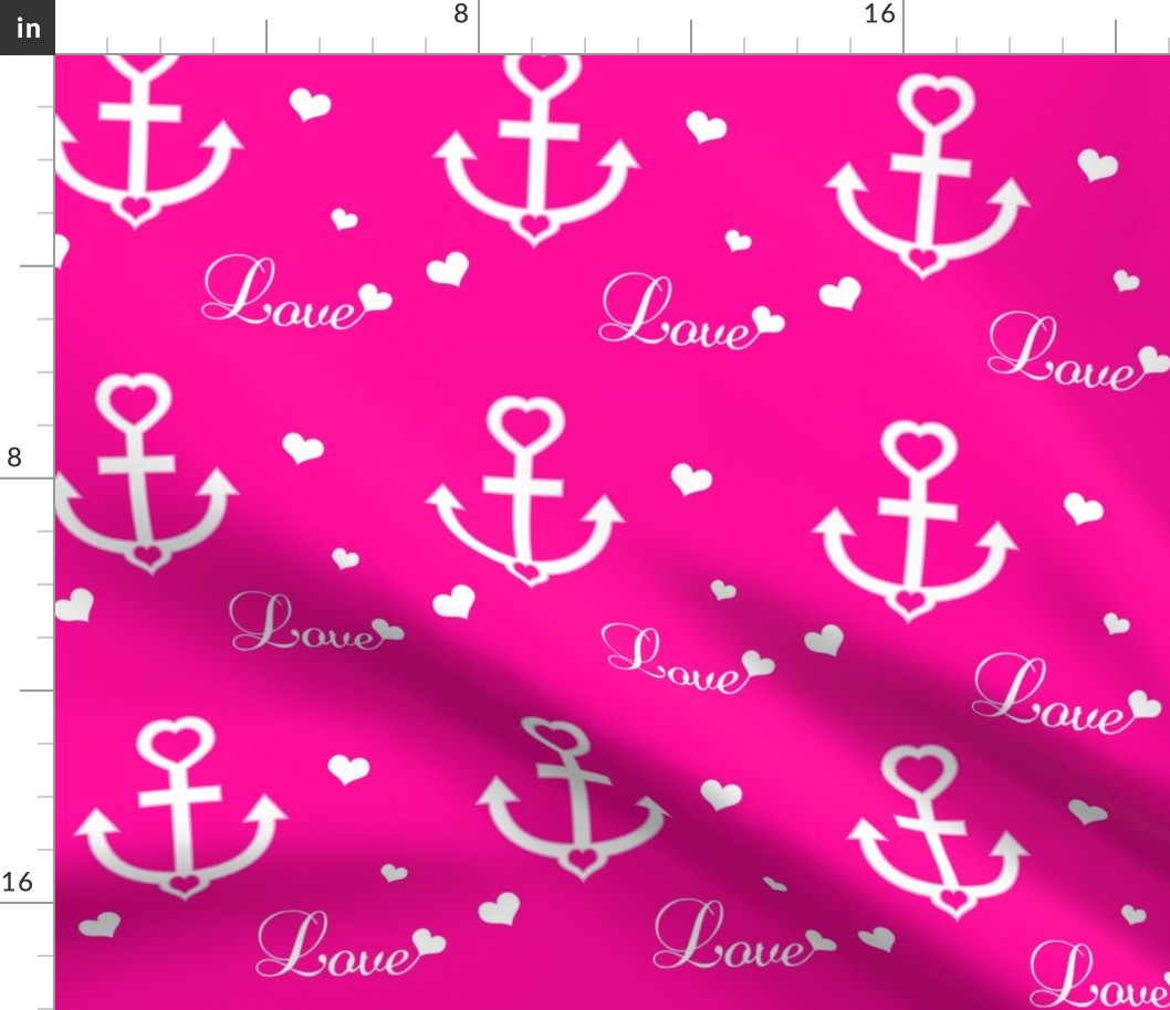 Love Anchor ~ Hot Pink