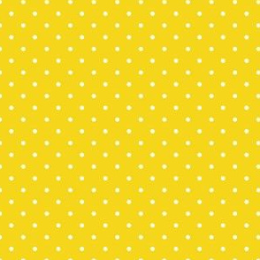 Polka Dots White & Bright Yellow