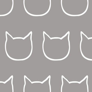 cat outline - dark gray