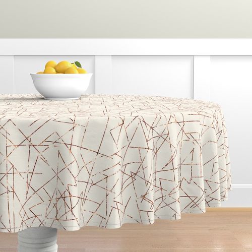 Home Decor Round Tablecloth, Round Copper Tablecloth