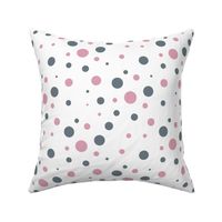 Pink and Grey Polka Dot Pattern