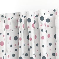 Pink and Grey Polka Dot Pattern