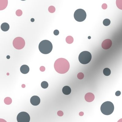 Pink and Grey Polka Dot Pattern