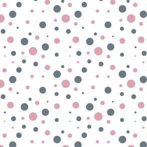 Pink and Grey Polka Dot Pattern