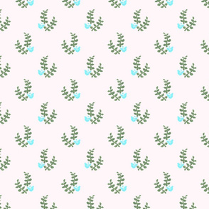 Bird and Leaves block print pattern