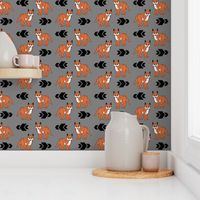 Fearless Fox >> Geometric Arrows Woodland Kids Baby Nursery Illustration >> Orange, Black, and Grey