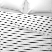 Wide Stripes Black on White Horizontal 