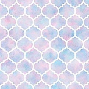 Moroccan Pattern in Cotton Candy Watercolor