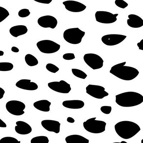 Cool abstract leopard dalmatian dots and spots scandinavian style design gender neutral black and white