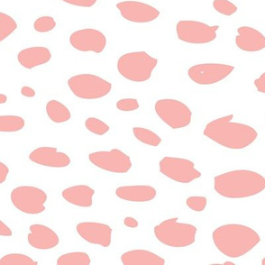 Cool abstract leopard dalmatian dots and spots scandinavian style design gender neutral coral peach