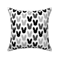 Abstract scandinavian style summer spring bunny ears in gender neutral black and white