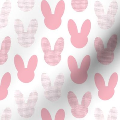 Abstract scandinavian style summer spring bunny ears in pastel pink for girls