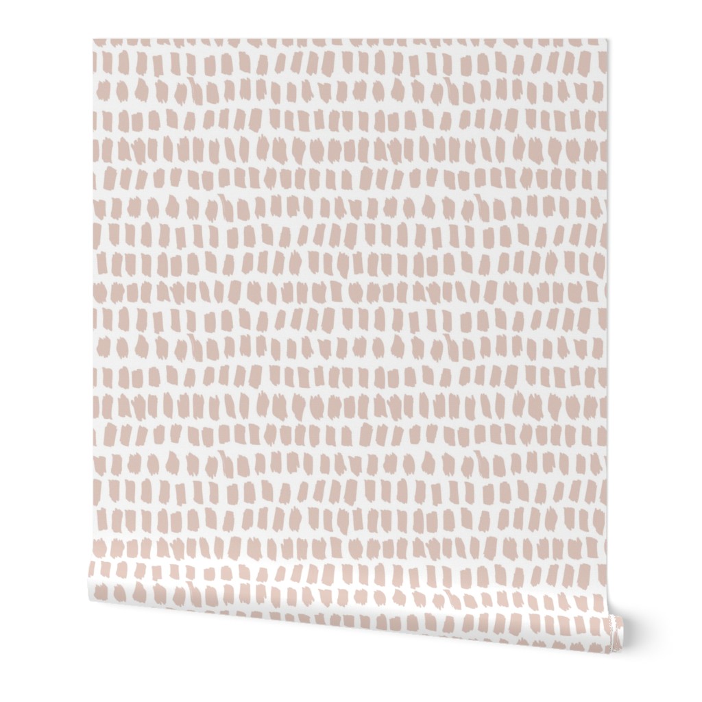 Strokes and stripes abstract scandinavian style brush design gender neutral beige