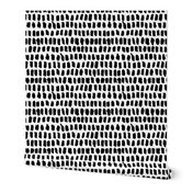 Strokes and stripes abstract scandinavian style brush design gender neutral black and white XL