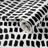 Strokes and stripes abstract scandinavian style brush design gender neutral black and white XL