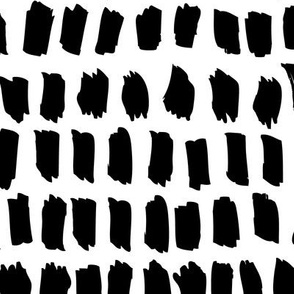 Strokes and stripes abstract scandinavian style brush design gender neutral black and white XL