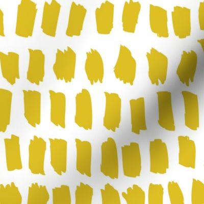 Strokes and stripes abstract scandinavian style brush design gender neutral yellow mustard XL
