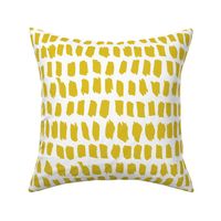 Strokes and stripes abstract scandinavian style brush design gender neutral yellow mustard XL