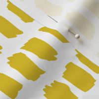 Strokes and stripes abstract scandinavian style brush design gender neutral yellow mustard XL