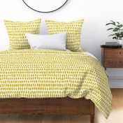 Strokes and stripes abstract scandinavian style brush design gender neutral yellow mustard XL