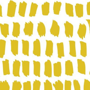 Strokes and stripes abstract scandinavian style brush design gender neutral yellow mustard XL