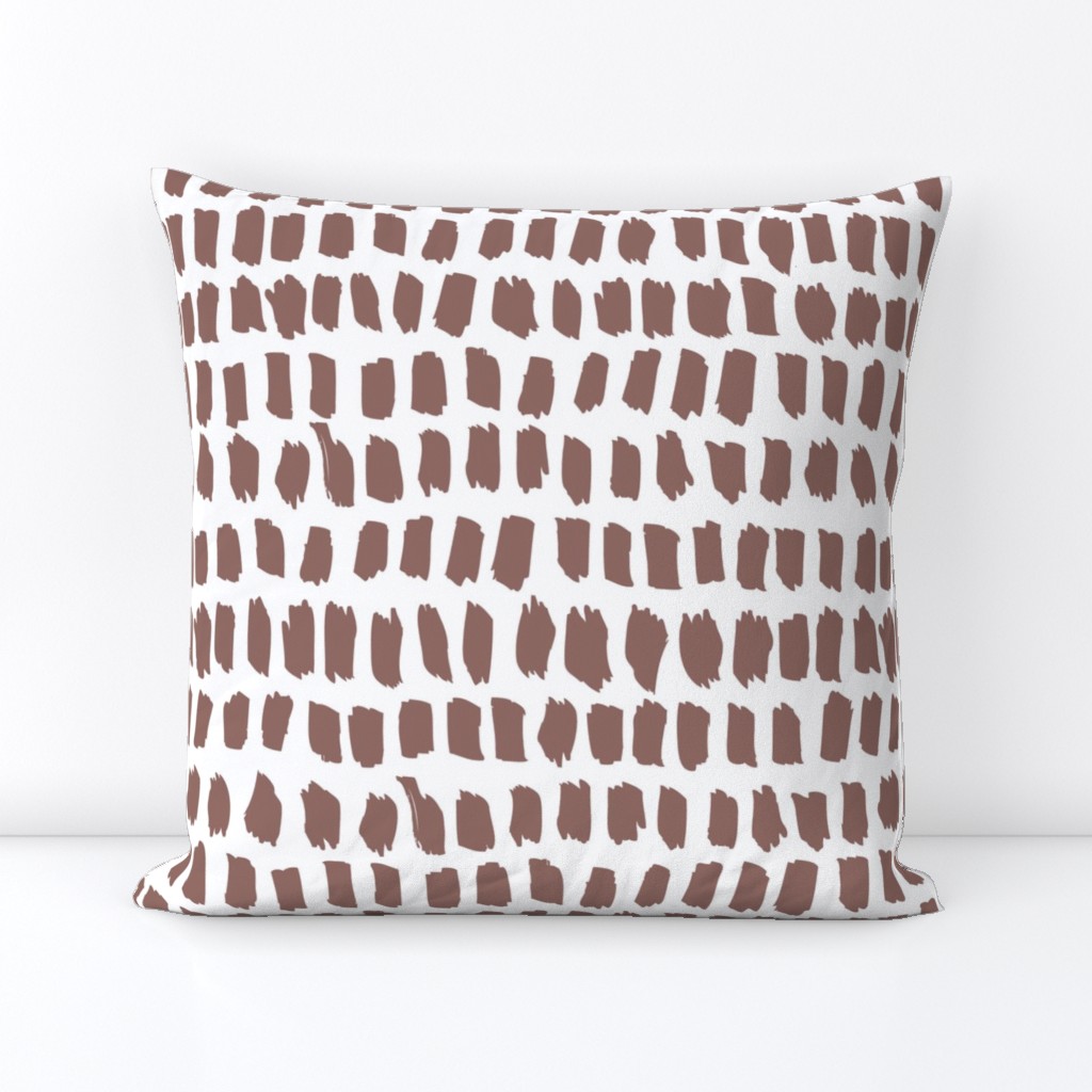 Strokes and stripes abstract scandinavian style brush design gender neutral brown XL