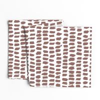 Strokes and stripes abstract scandinavian style brush design gender neutral brown XL
