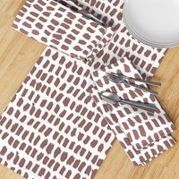 Strokes and stripes abstract scandinavian style brush design gender neutral brown XL