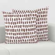 Strokes and stripes abstract scandinavian style brush design gender neutral brown XL