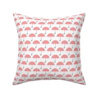 I love you in the rain vintage pastel umbrella fabric for cool kids and home textiles pink