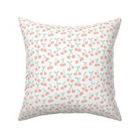 Cool scandinavian abstract cherry blossom fruit summer spring fabric mint coral peach pink