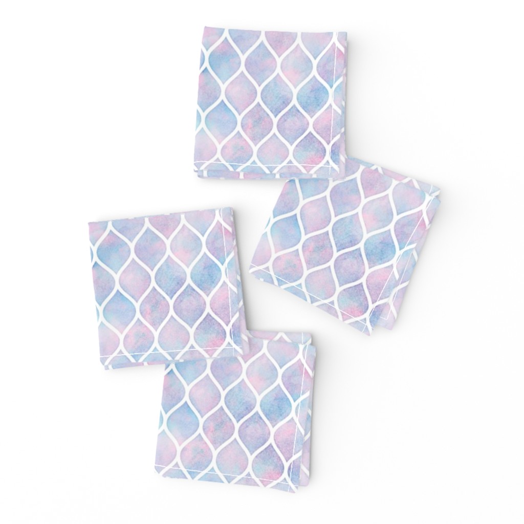 Ogee Pattern in Cotton Candy Watercolor