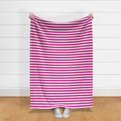 Horizontal Stripes Pink : 1 inch wide