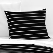 Wide Stripes White on Black Horizontal 