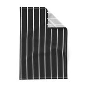 Wide Stripes White on Black Vertical