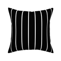 Wide Stripes White on Black Vertical