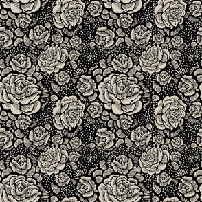 Rose remix - black/raffia